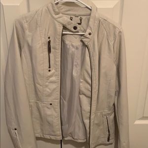 White leather jacket